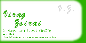 virag zsirai business card